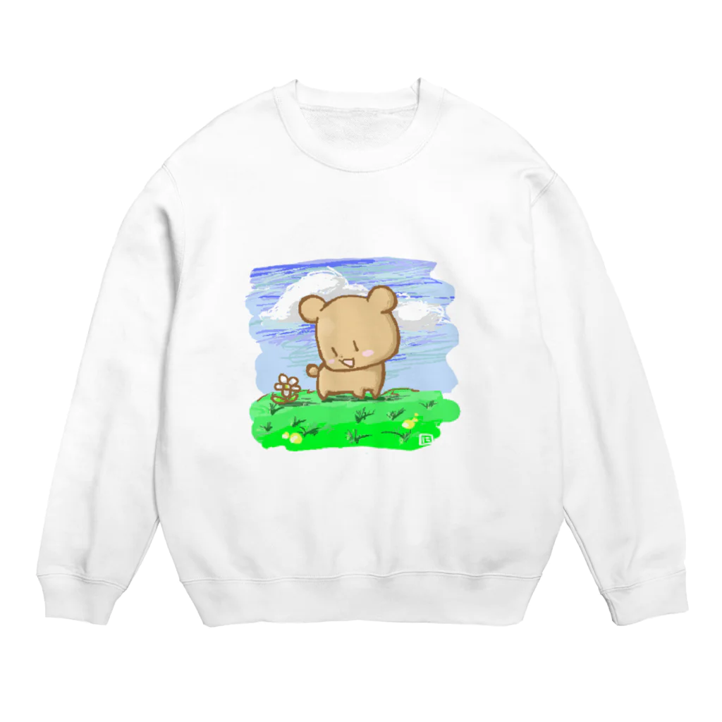 にゃーにゅーのただのクマ Crew Neck Sweatshirt