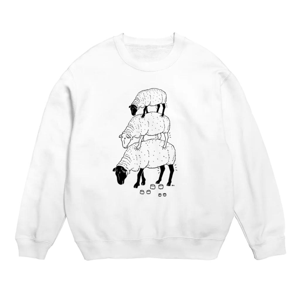 Aliviostaのヒツジ -Summer Fashion- 3段 羊 動物イラスト  Crew Neck Sweatshirt