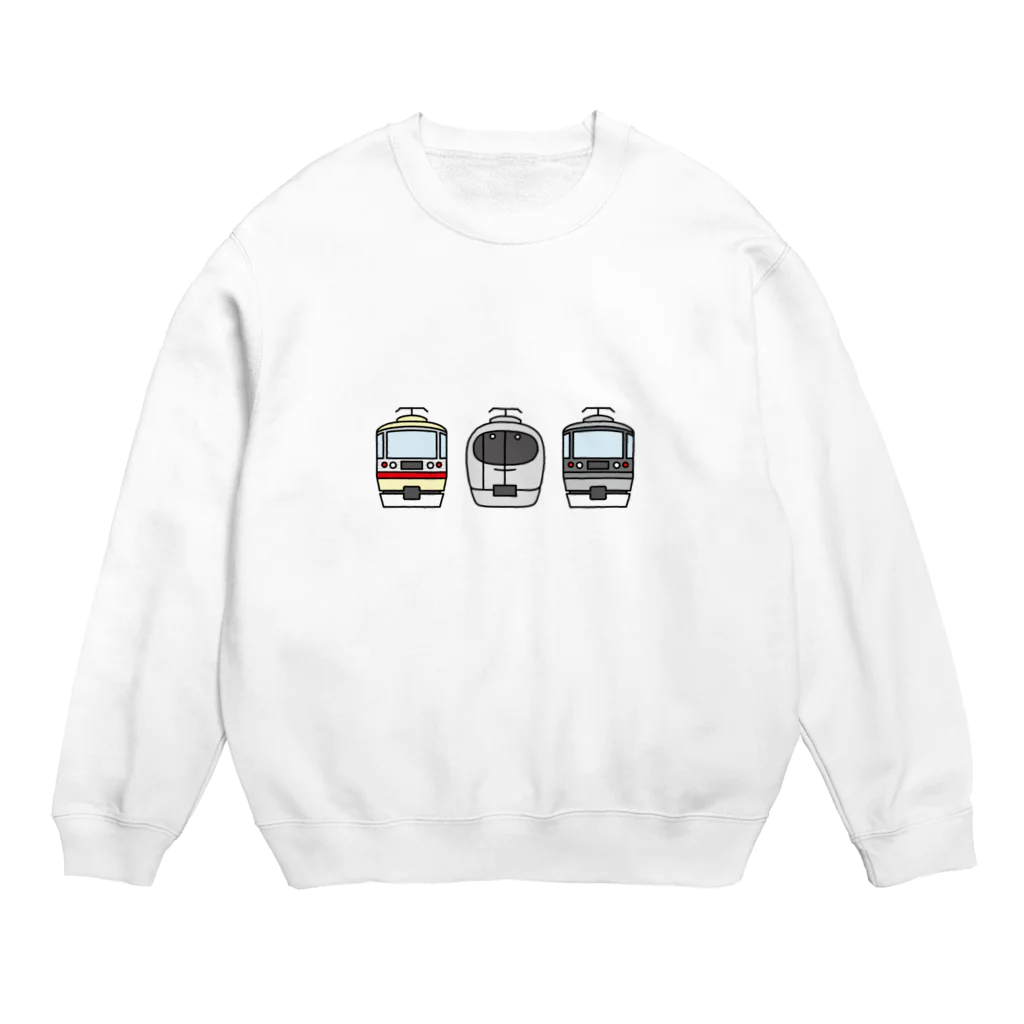 mononainaiの西武線特急3兄弟 Crew Neck Sweatshirt