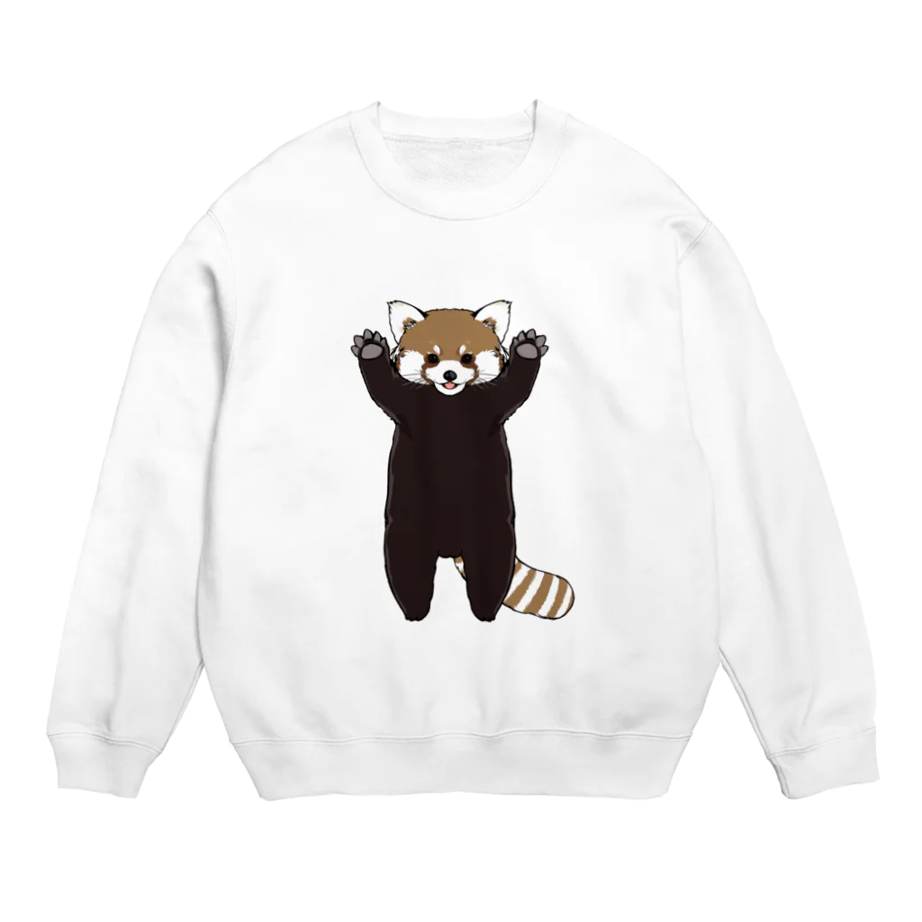 かざあなのレッサーパンダ威嚇 Crew Neck Sweatshirt