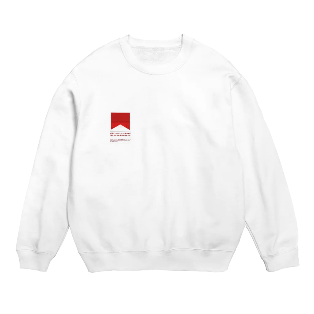 benñy’sの煙草柄 赤4 Crew Neck Sweatshirt