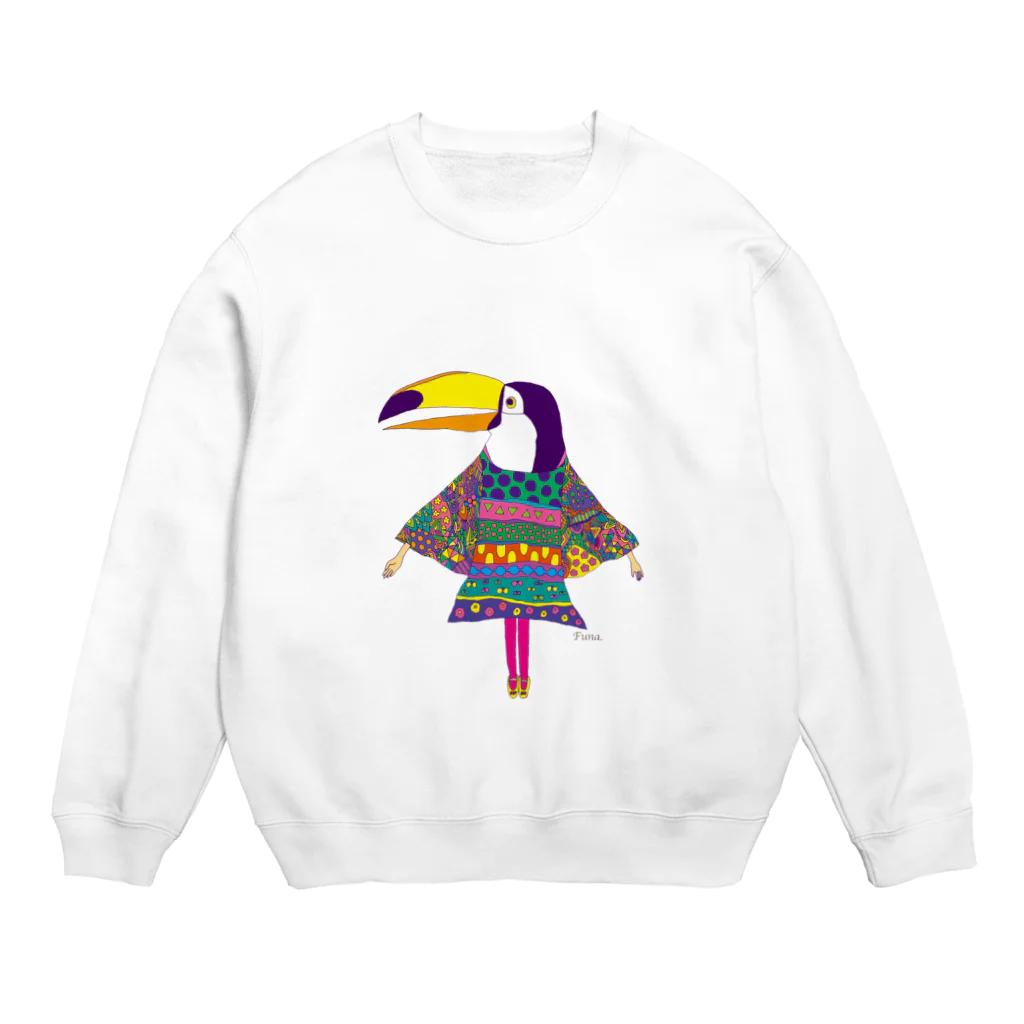 Funaまみむめものオシャレなオオハシ Crew Neck Sweatshirt