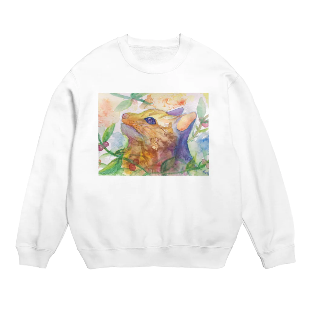 PHOTO LABOの動物横顔シリーズ ヤマネコ Crew Neck Sweatshirt