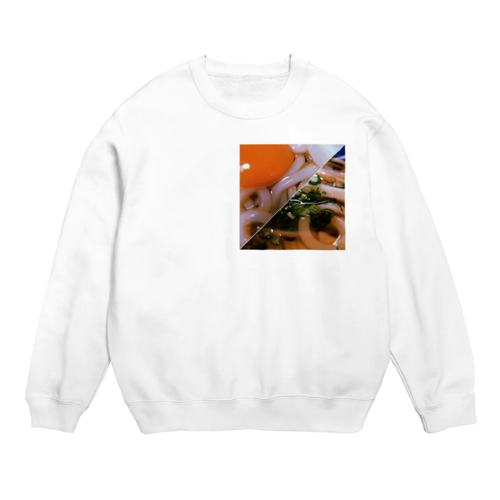 galah_addの平成さいごと令和さいしょのおうどん Crew Neck Sweatshirt