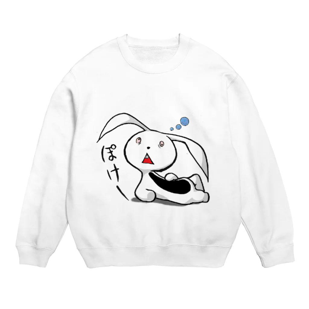 ponsukeの腹黒ウサギ、呆ける Crew Neck Sweatshirt