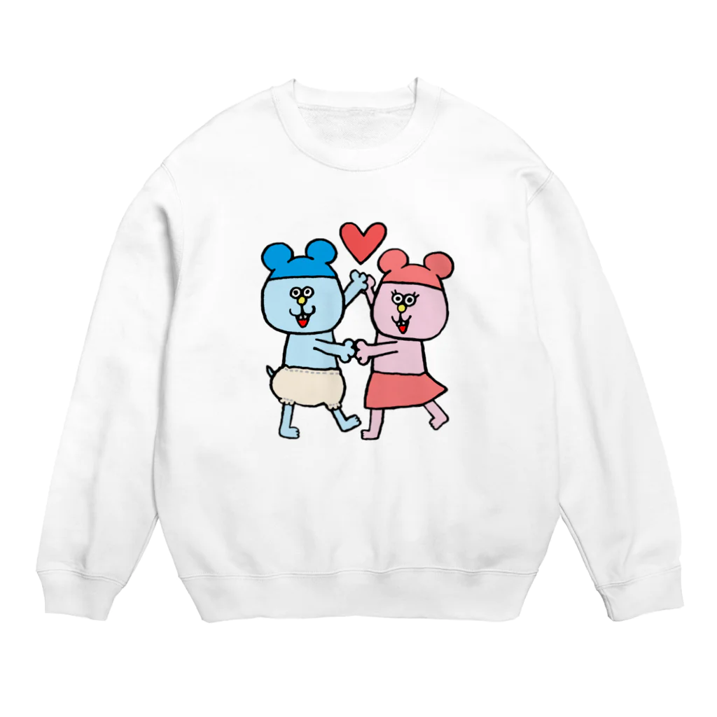 【Yuwiiの店】ゆぅぅぃーのねんたん&ねみこちゃん Crew Neck Sweatshirt