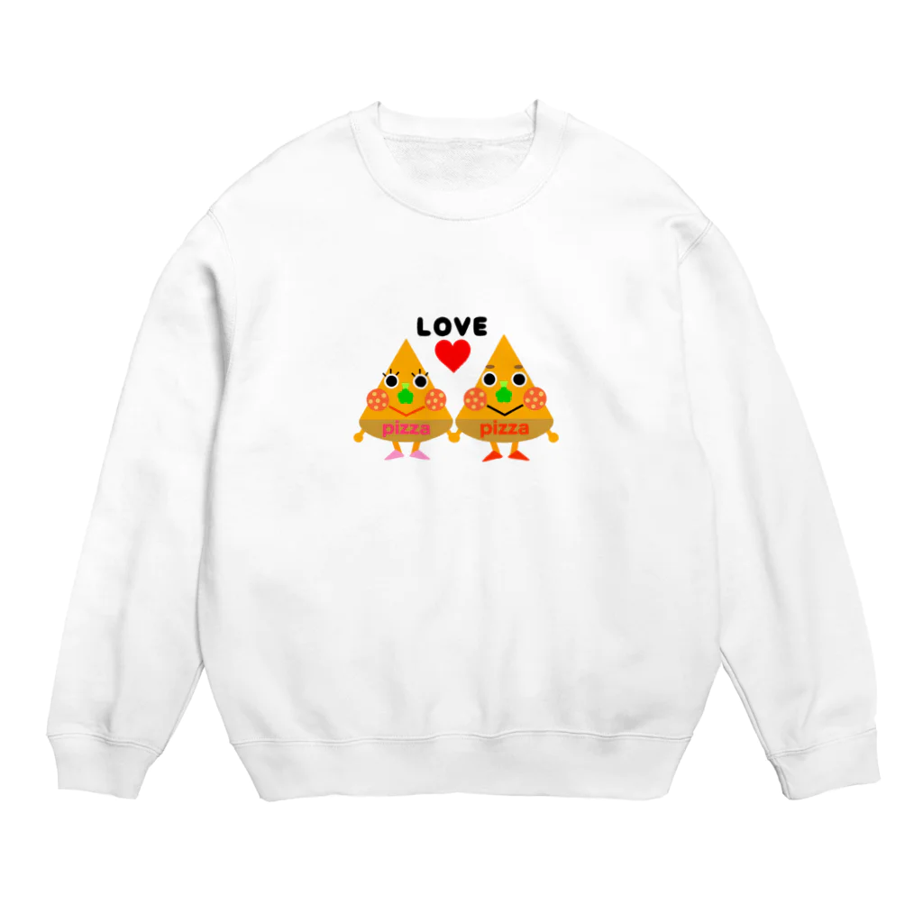 miaのピザくんとピザちゃん Crew Neck Sweatshirt