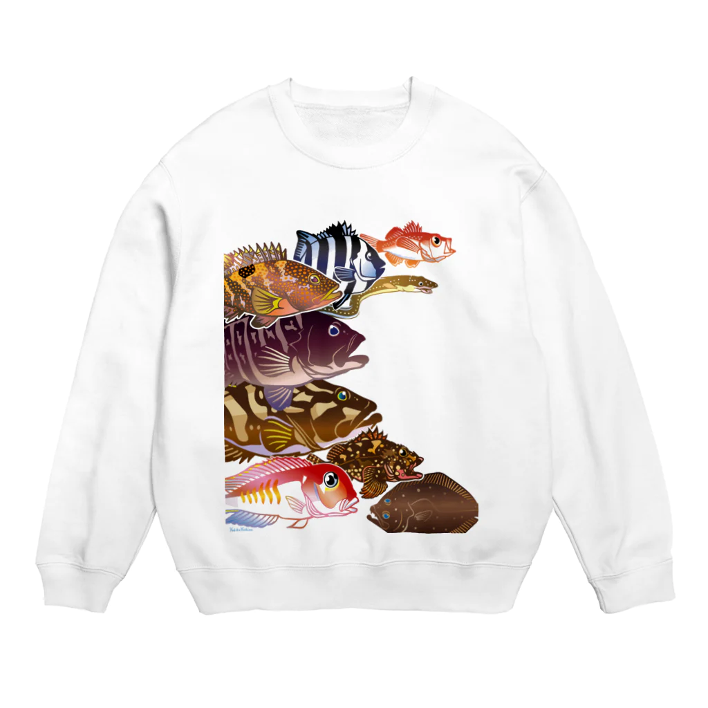 MUSEUM LAB SHOP MITのお魚をまとうTシャツ＊ソコモノ Crew Neck Sweatshirt