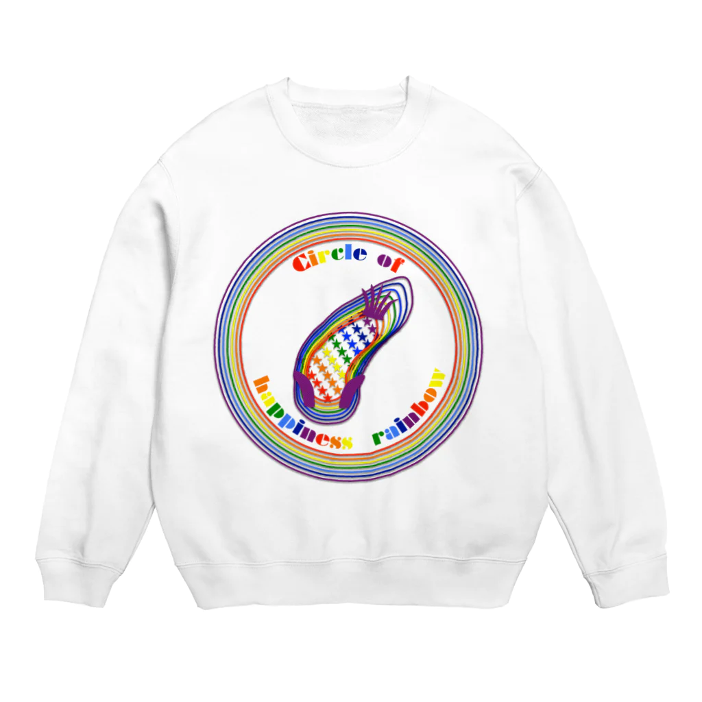 NK♥LOVEのCircle of happiness rainbow<sea slug> Crew Neck Sweatshirt