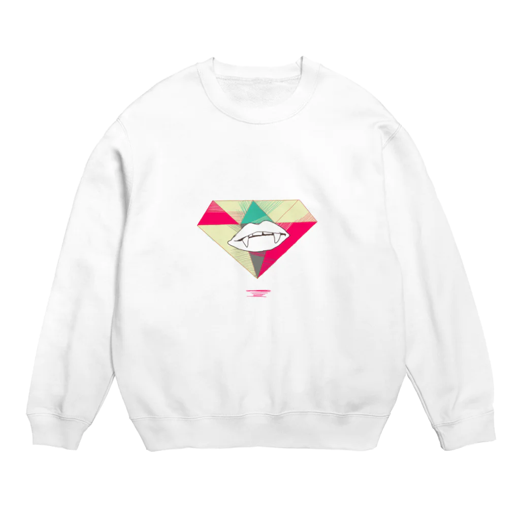 kanicatWandのくちびるジュエル Crew Neck Sweatshirt