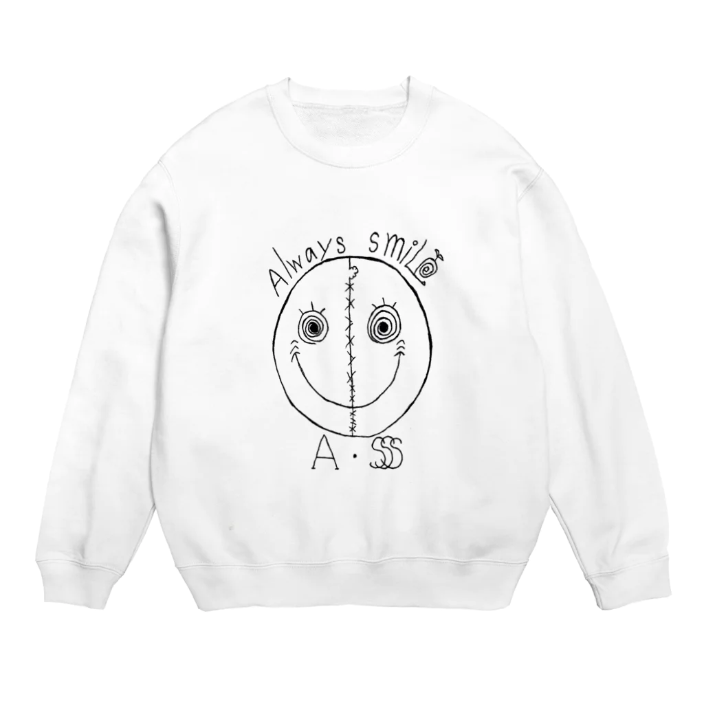 TAAAKのalways smile Crew Neck Sweatshirt