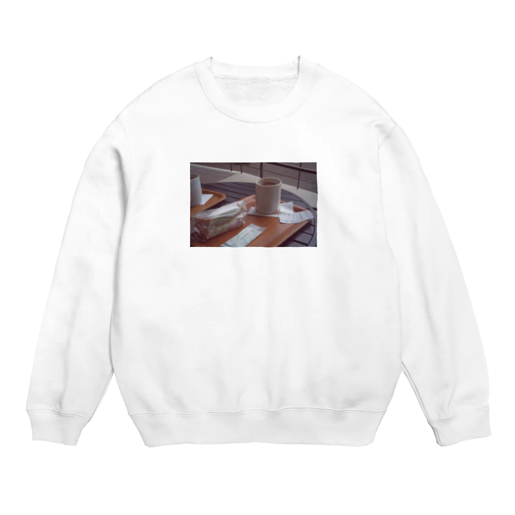 ドーナッツ帽子くんのココアとサンドイッチ Crew Neck Sweatshirt