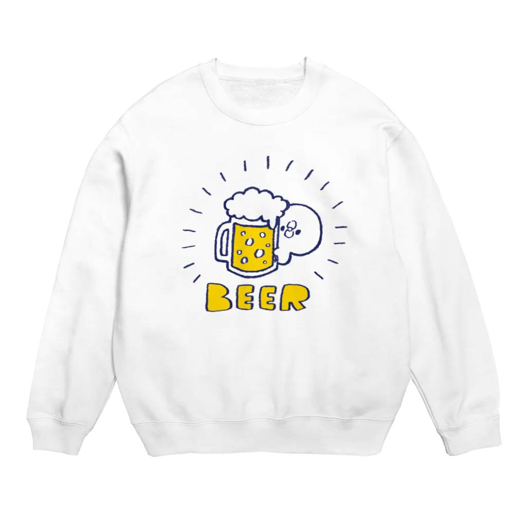 ぴよたそ商店のビール好きのぴよたそ Crew Neck Sweatshirt