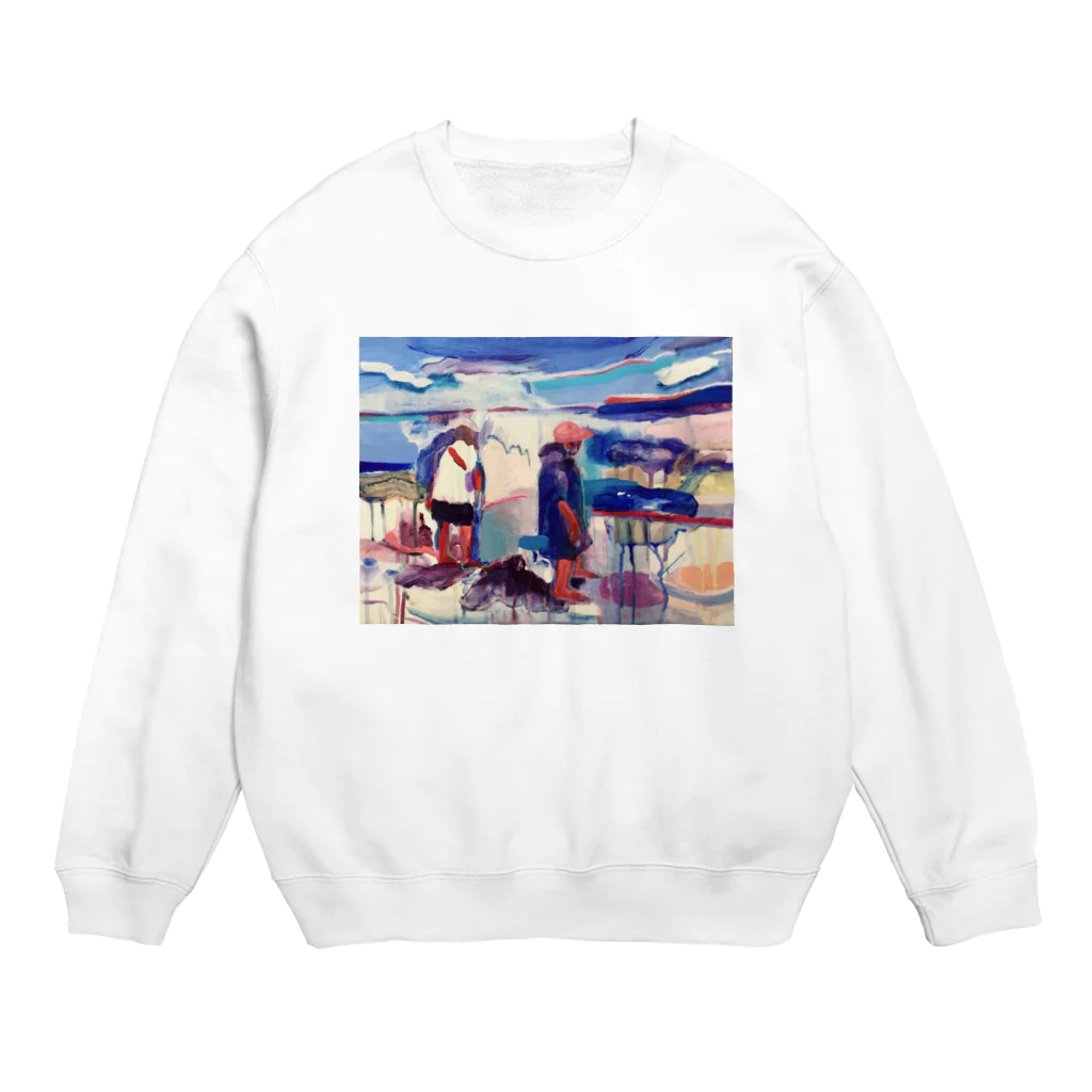 四角い浴槽のうみにとける Crew Neck Sweatshirt