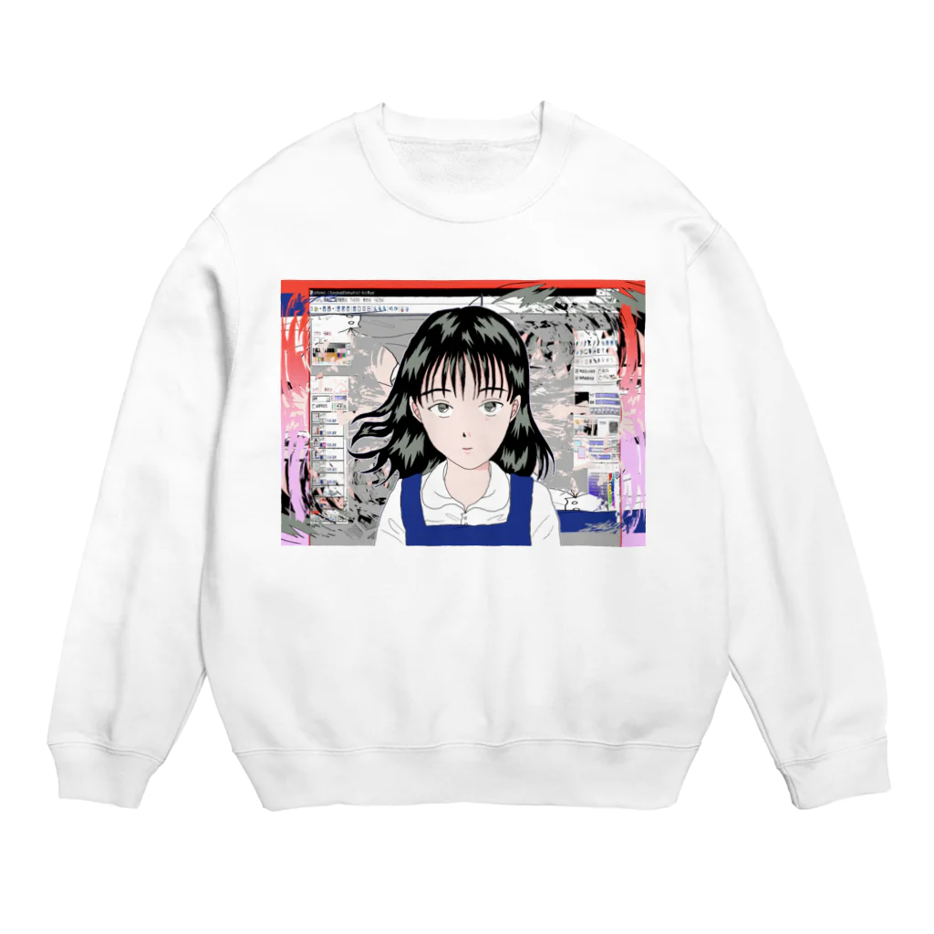 お茶の間デジタルKIDSの月と太陽の対話 Crew Neck Sweatshirt