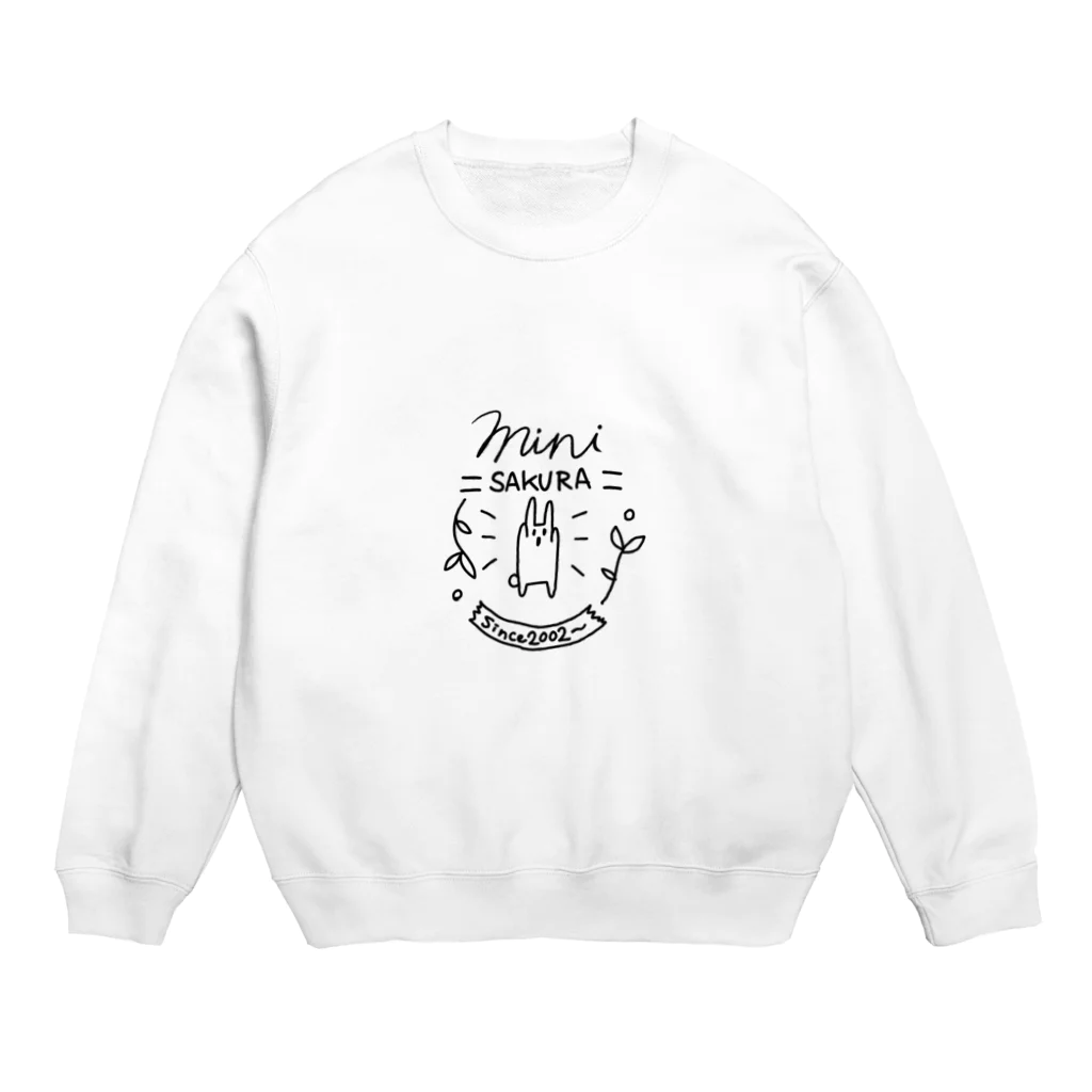 子どものまちの大人デパートのミニさくらカフェ風ロゴ Crew Neck Sweatshirt