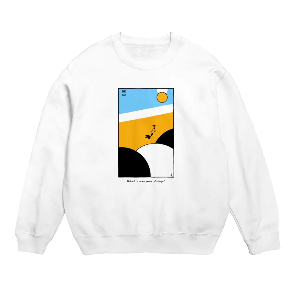 JCHN storeのwhat's are  you doing? Crew Neck Sweatshirt