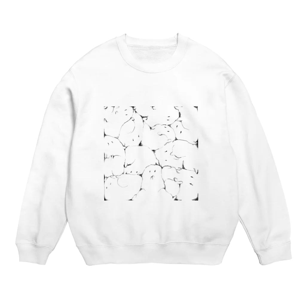 とんばぼ商店の牛乳ビンのマモノ（1） Crew Neck Sweatshirt