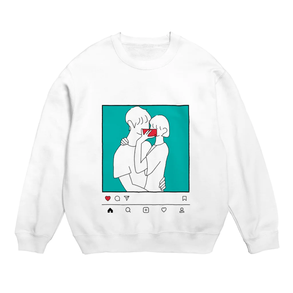 あうんのMorning in the Mirror3insta Crew Neck Sweatshirt