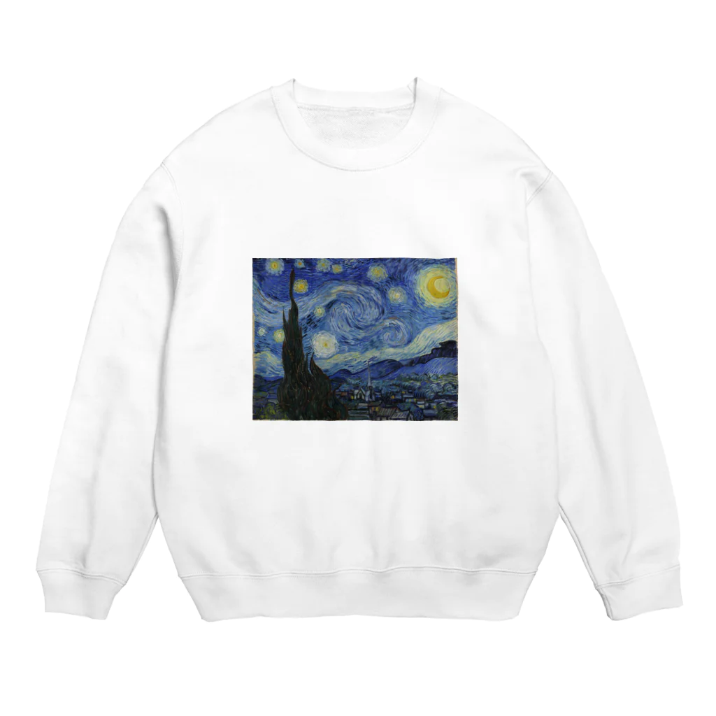 Art Baseの星月夜 / フィンセント・ファン・ゴッホ(The Starry Night 1889) Crew Neck Sweatshirt