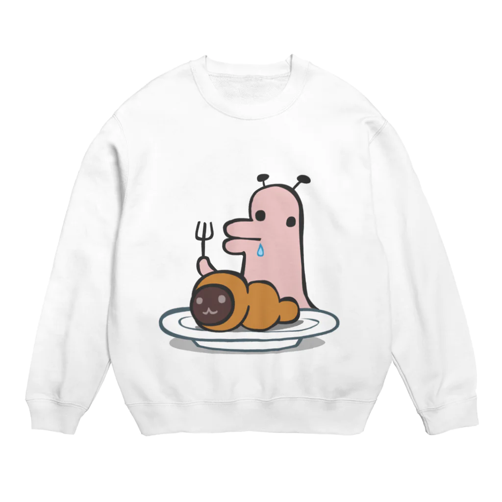 タキヲ＠スタンプ販売「どうぶつくん」のどうぶつくん（ごはん） Crew Neck Sweatshirt