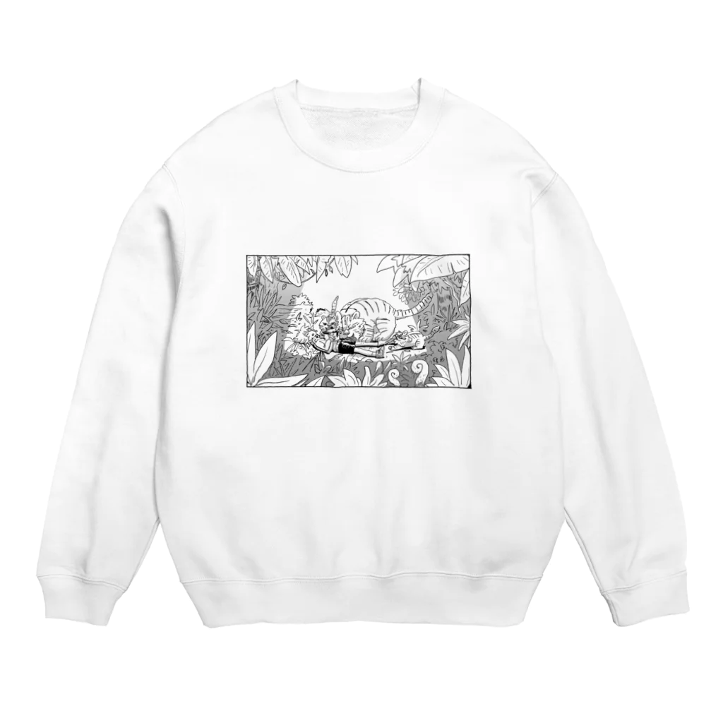 きらきらやさんの虎の親子 Crew Neck Sweatshirt