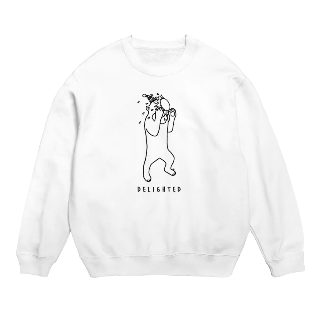 Aliviostaのパーリーナイト2 Delighted クマ動物イラスト Crew Neck Sweatshirt