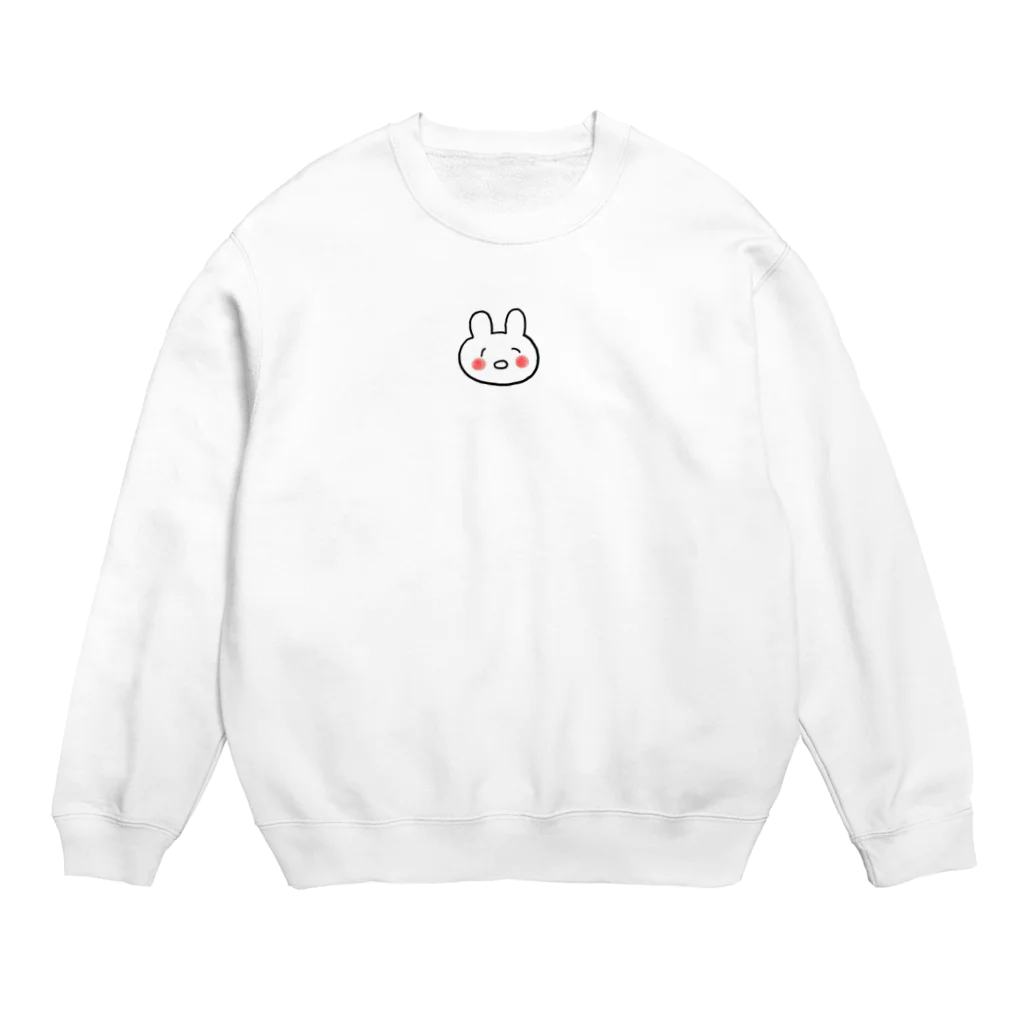 sacco's shopのうさぎのもふもふちゃん [ぽっ] Crew Neck Sweatshirt