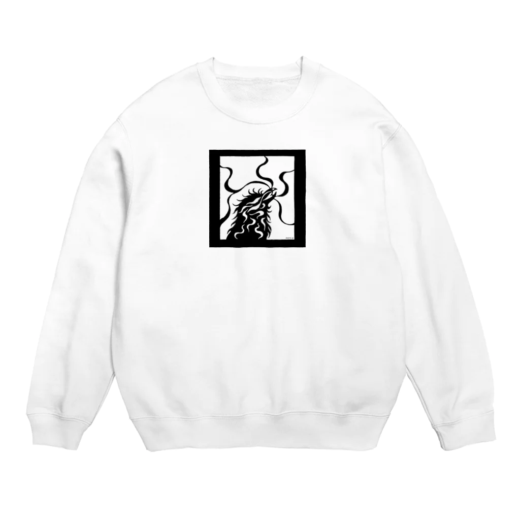 ツバメ堂のカラス（モノクロ） Crew Neck Sweatshirt