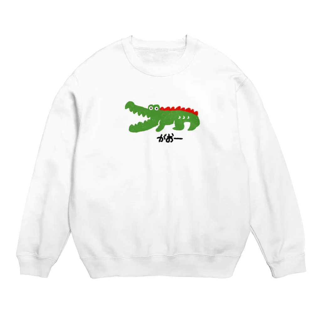 ねこのねごとのワニ moji×animal Crew Neck Sweatshirt