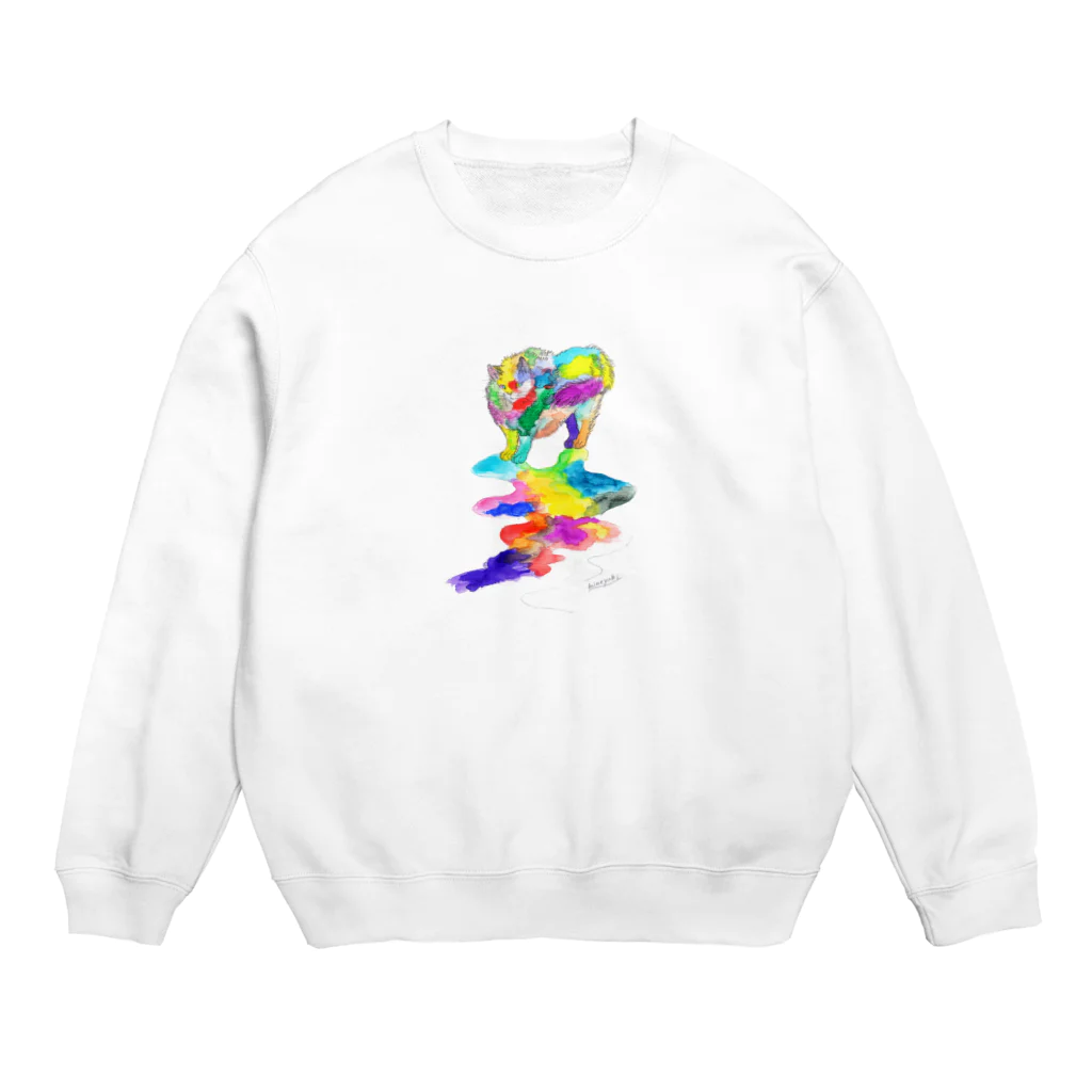 made blueのColorful Cat Crew Neck Sweatshirt