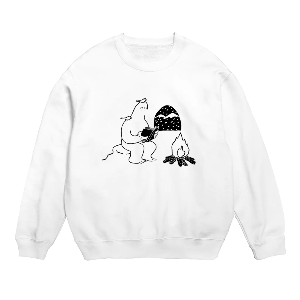 瀨頭 陽の読書するイエティ Crew Neck Sweatshirt