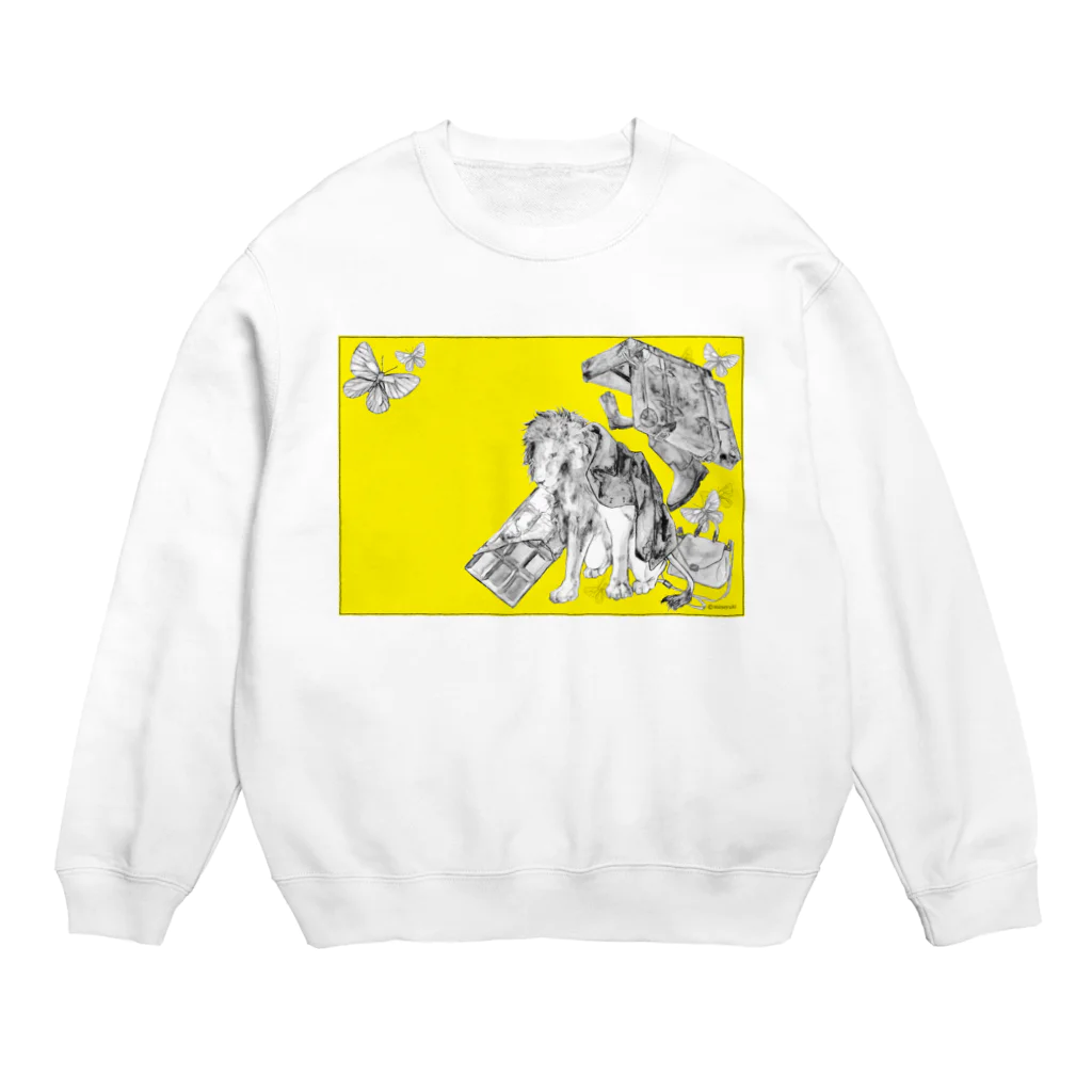 made blueのRetro Design Letter Crew Neck Sweatshirt