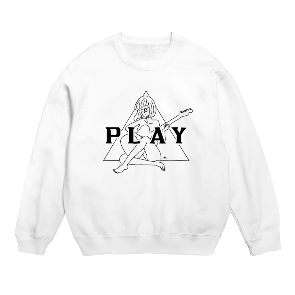 マチダタケルのSUZURIのお店のPLAY GIRL Crew Neck Sweatshirt