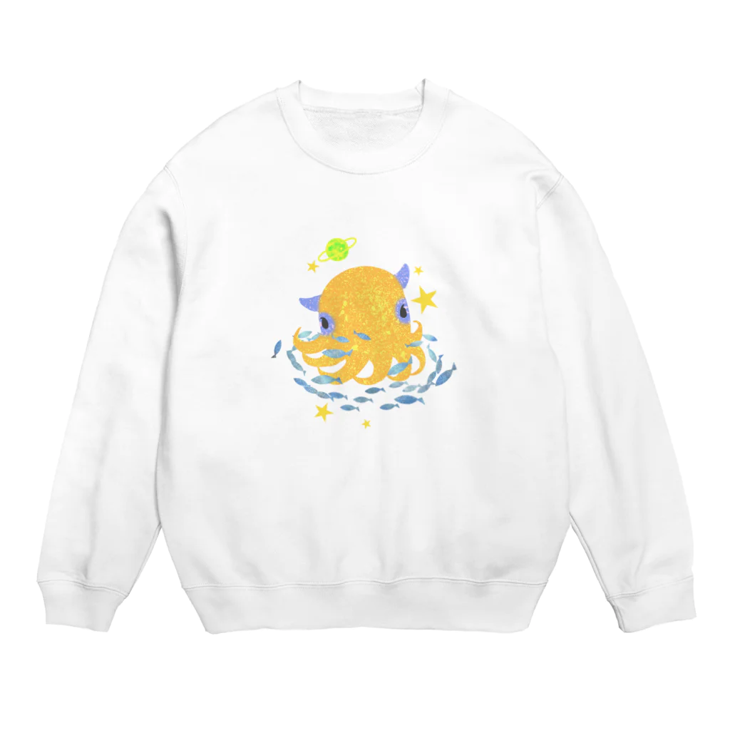 Bleaのメンダコ太陽系宇宙 Crew Neck Sweatshirt