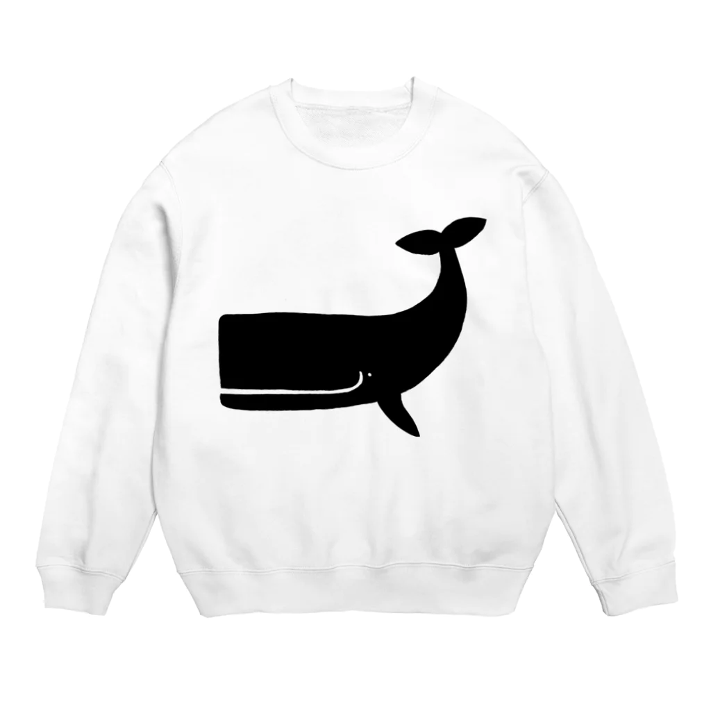 pitecanのしかくいクジラん Crew Neck Sweatshirt