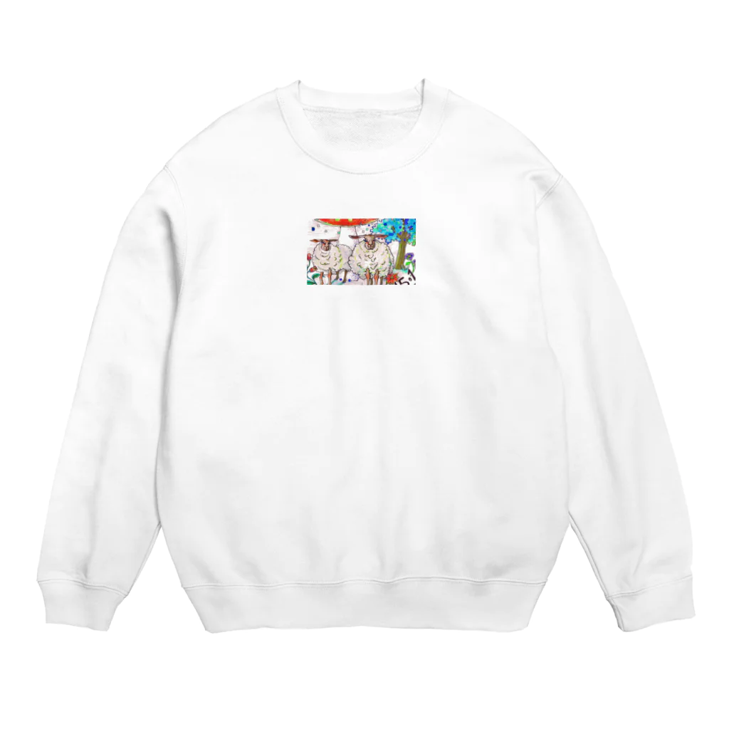 Ca不足の公園の羊 Crew Neck Sweatshirt