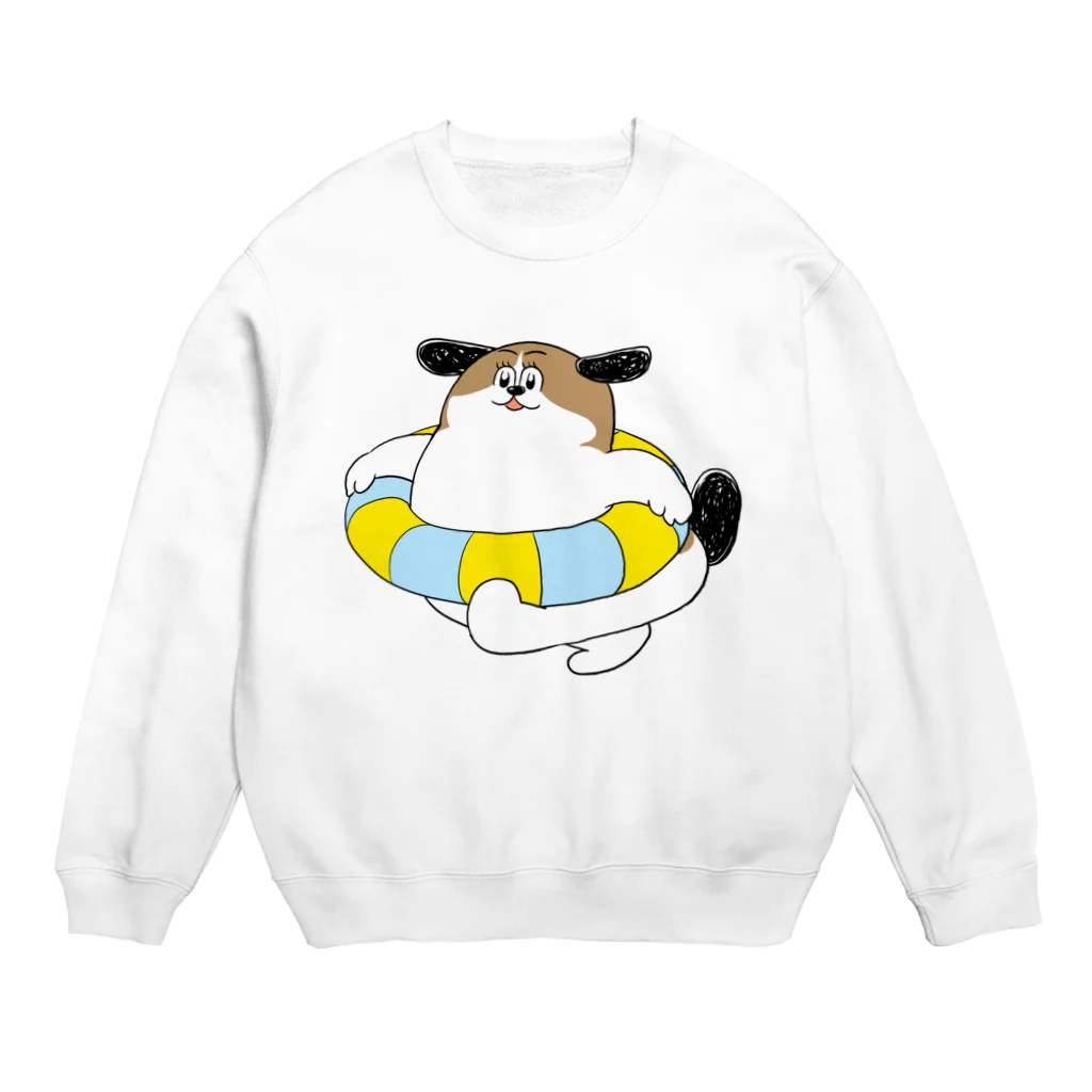 マツバラのもじゃまるうきわ Crew Neck Sweatshirt