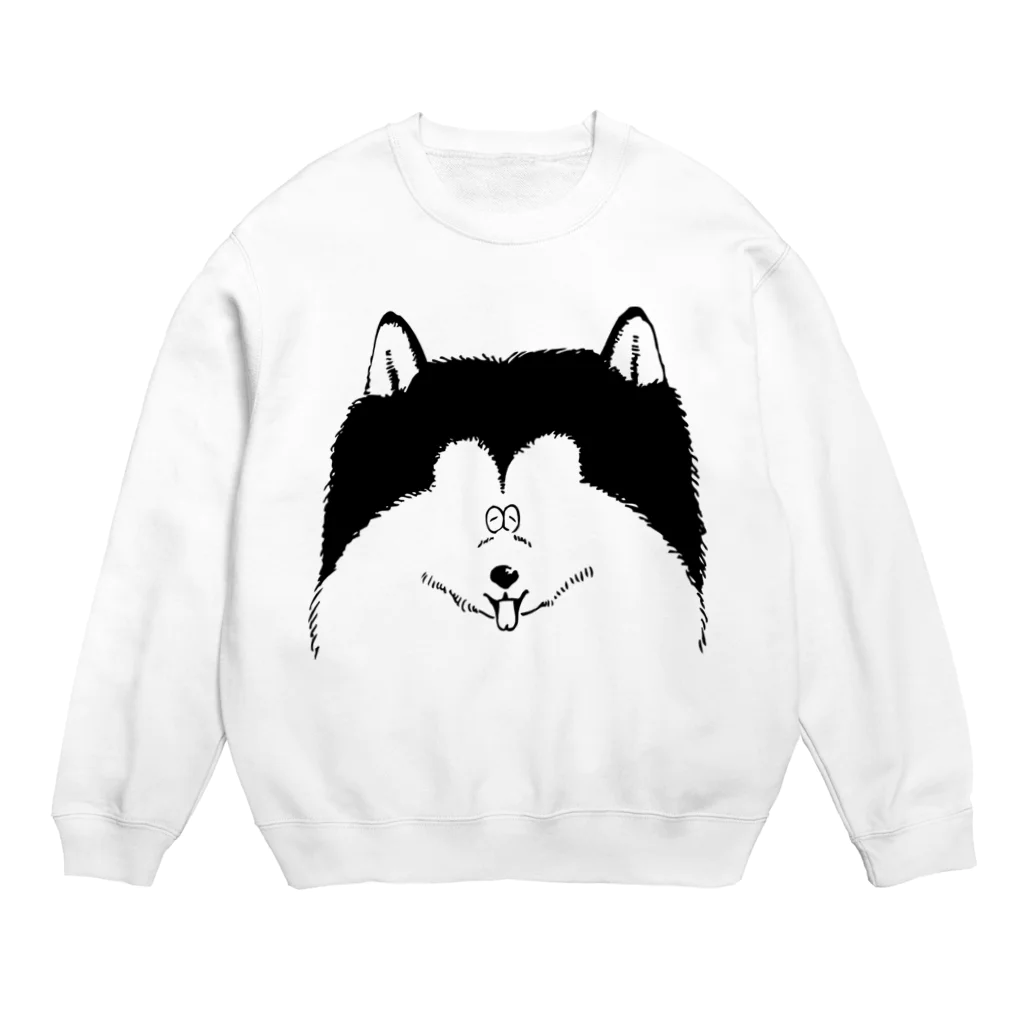 SHOP味み suzuri店のたとえばアラスカンマラミュート Crew Neck Sweatshirt