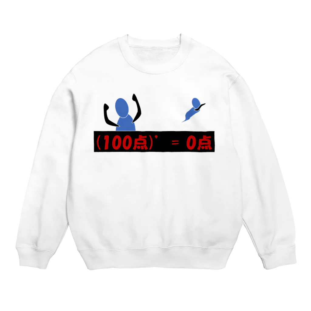 瀧助。の100点だって微分すれば0点なんだよ理論 Crew Neck Sweatshirt