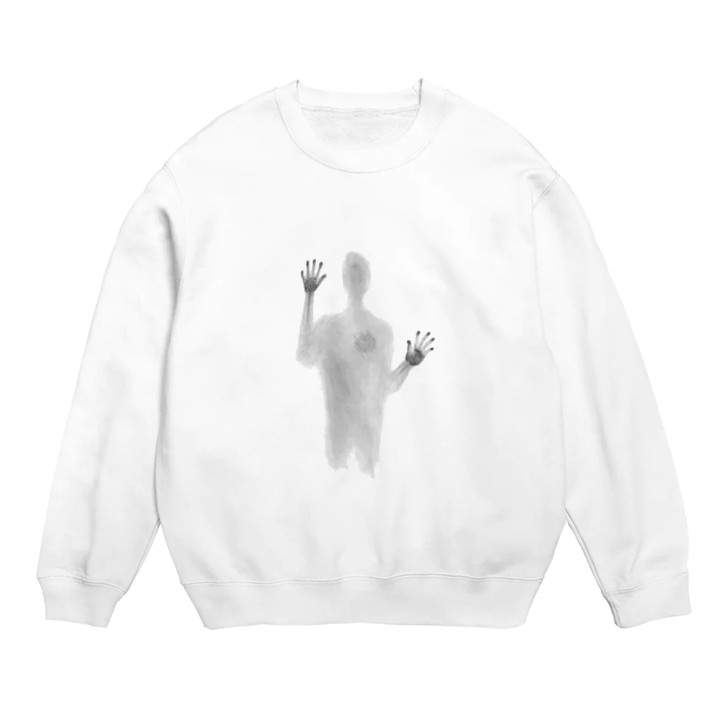 Ryo’s Art Shopのちょっと不気味な人 Crew Neck Sweatshirt