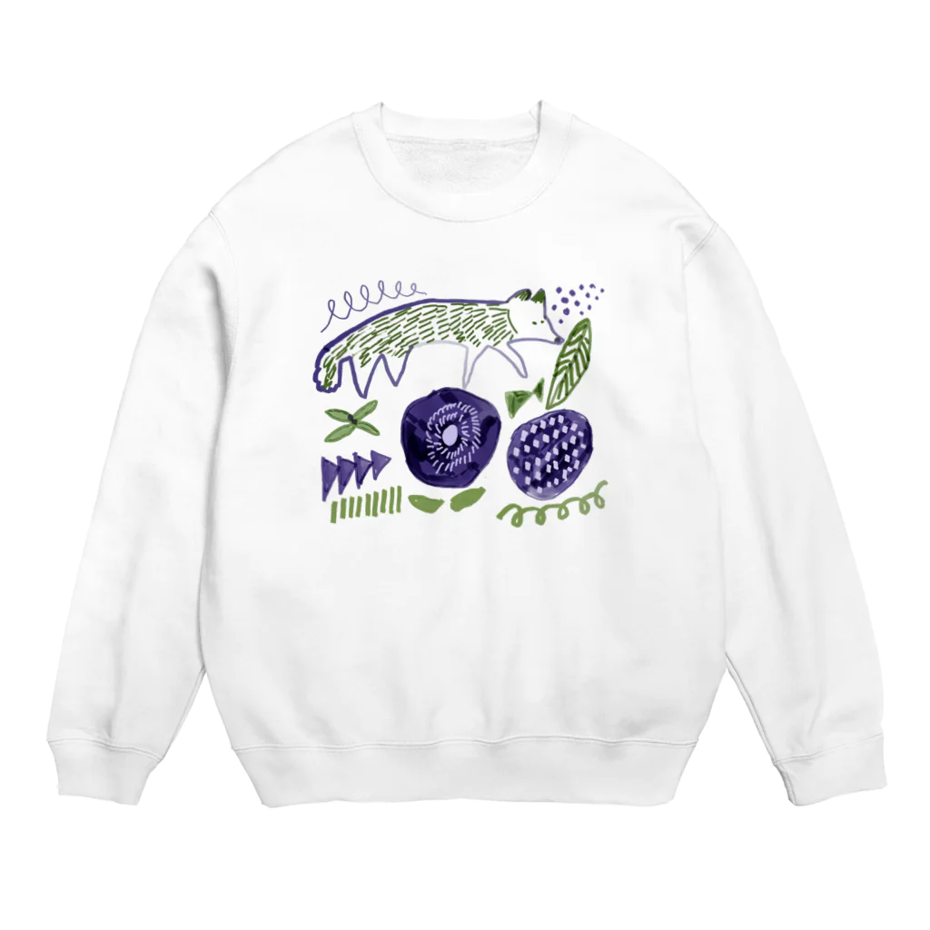 おならちゃんのきつねがいくよ Crew Neck Sweatshirt