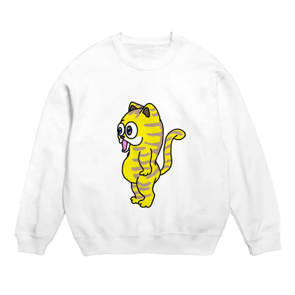 tororomuseumのびっくりにゃんT Crew Neck Sweatshirt