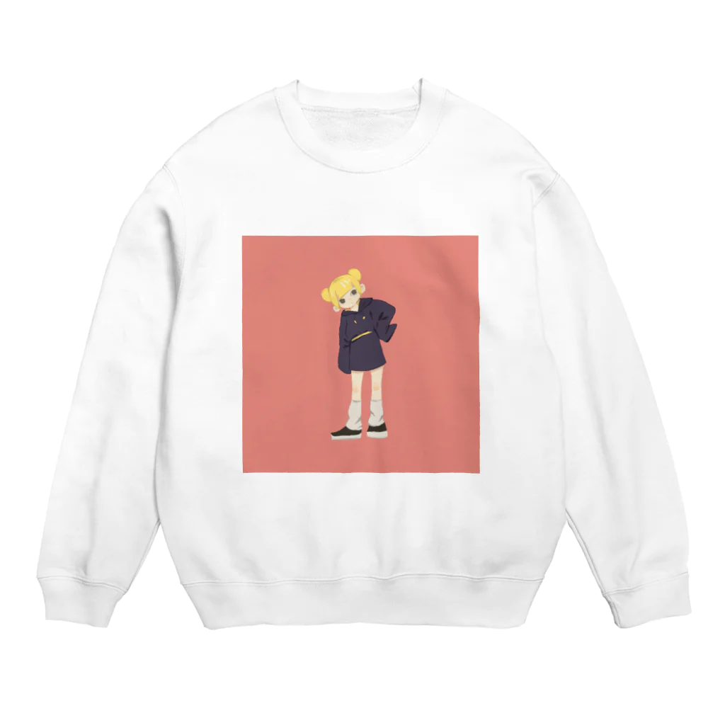 めこのお団子の女の子 Crew Neck Sweatshirt