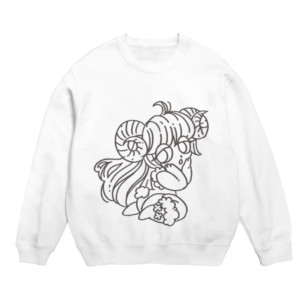 もーたんのおひつじちゃん Crew Neck Sweatshirt