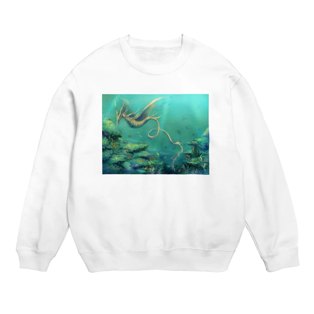 まれみちのタツノオトシゴドラゴン Crew Neck Sweatshirt