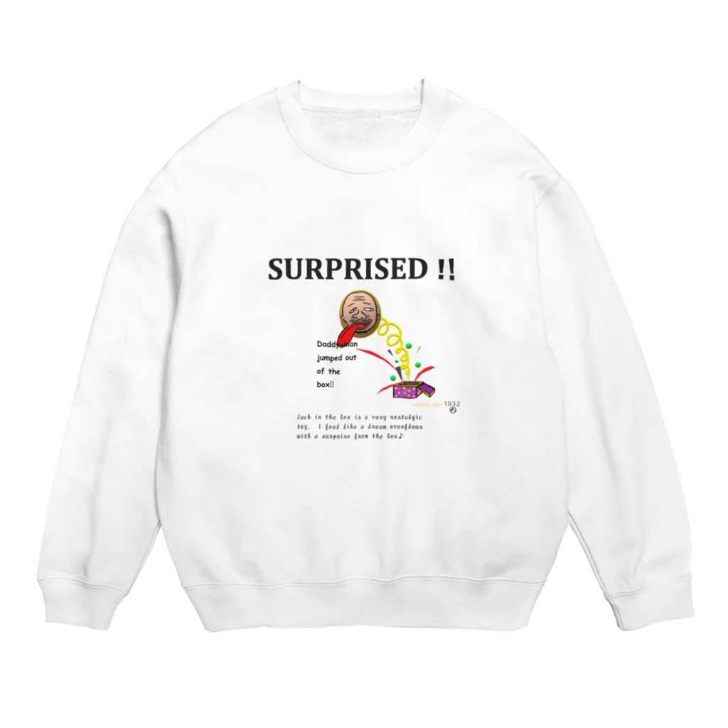 uwotomoのsurprised Crew Neck Sweatshirt