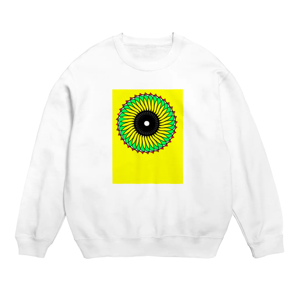 karakuri21の向日葵太陽 Crew Neck Sweatshirt