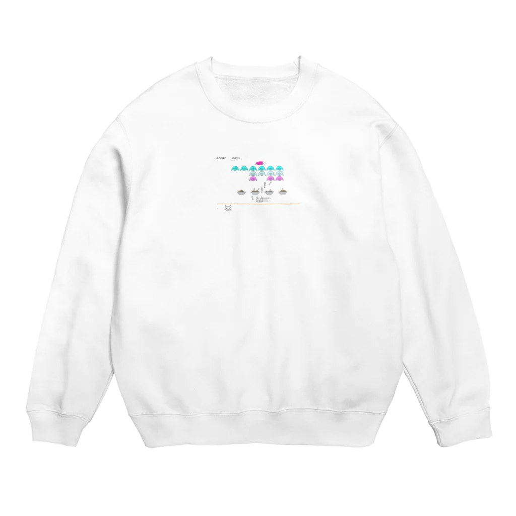 ペットの動画・ペットサプリのにゃんべーだー（しろ） Crew Neck Sweatshirt