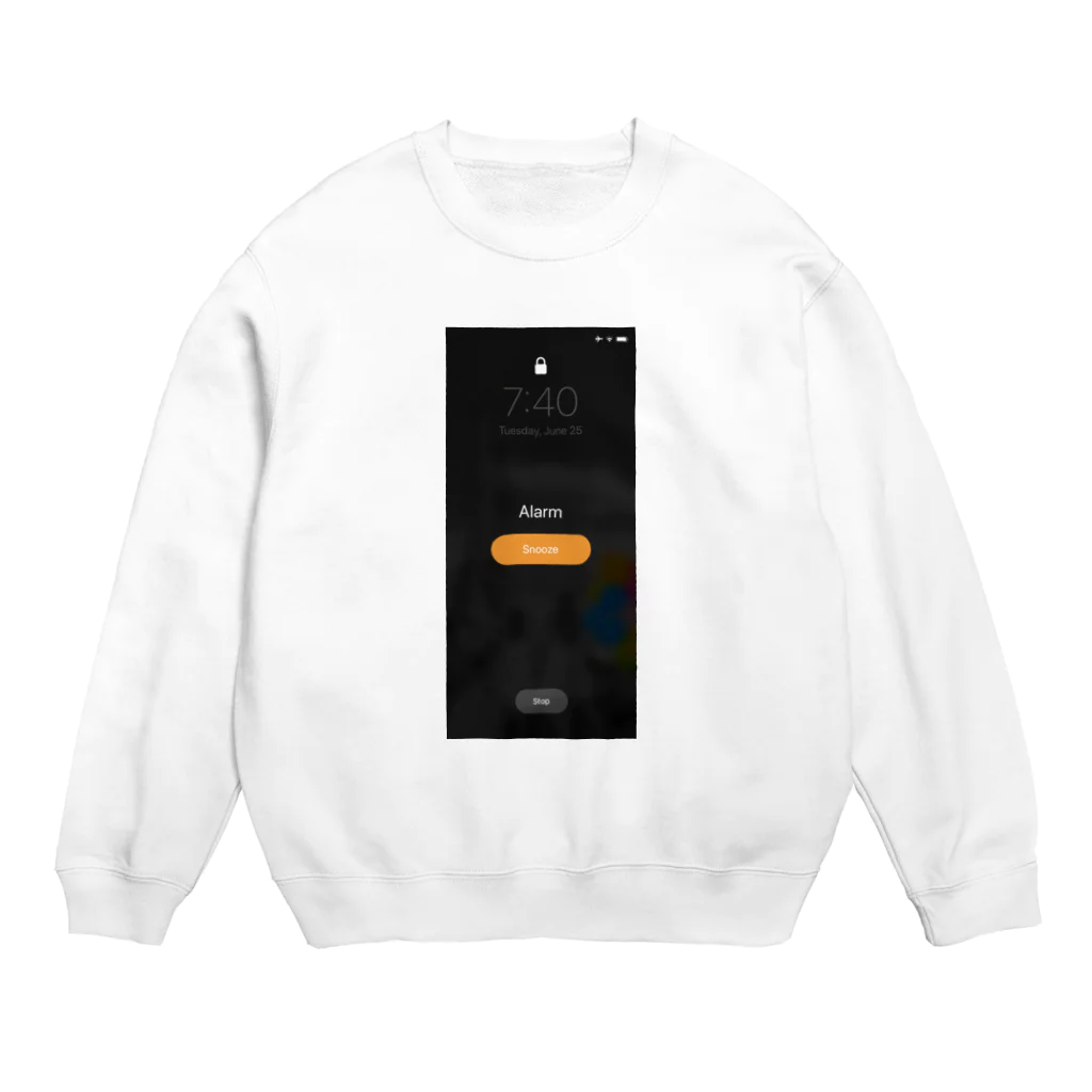 fantasiaの朝気づいたらスクショしがちな画面 Crew Neck Sweatshirt